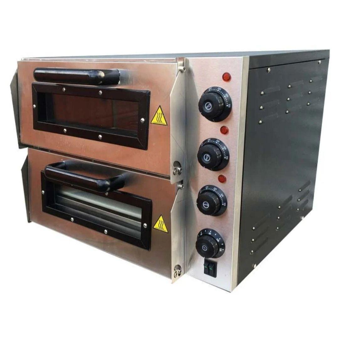 Twin Deck Commercial Pizza Oven – Clear Cool
