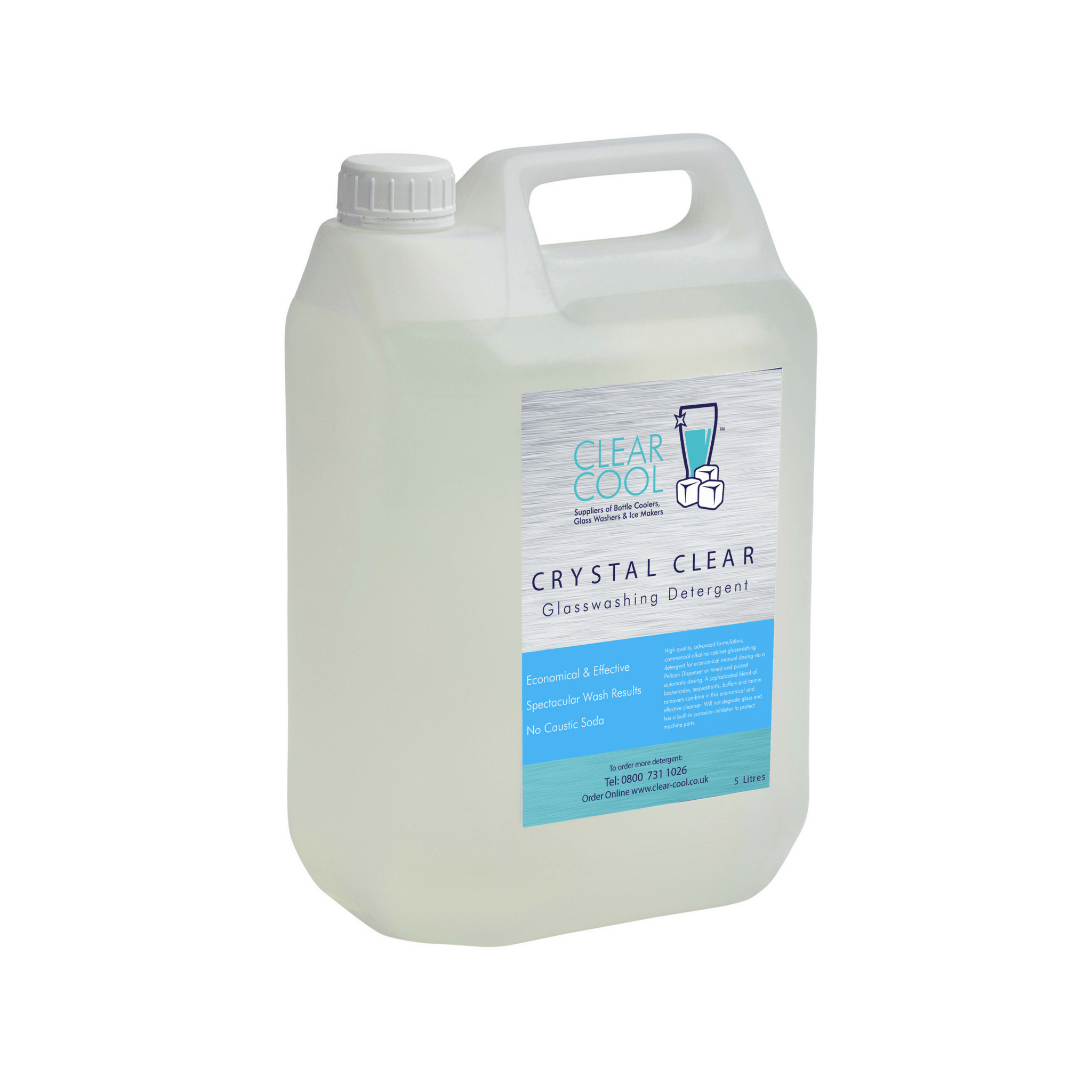 Crystal Clear Glass Washer Detergent - Pack of 4 - Clear Cool